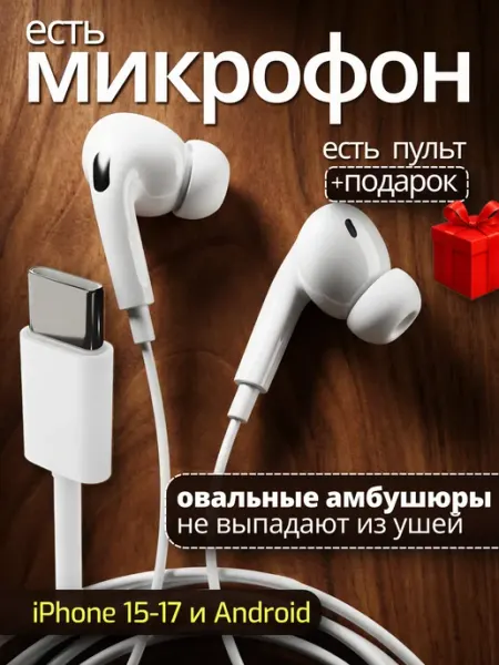 Вакуумные проводные наушники Type-C с микрофоном Oxion