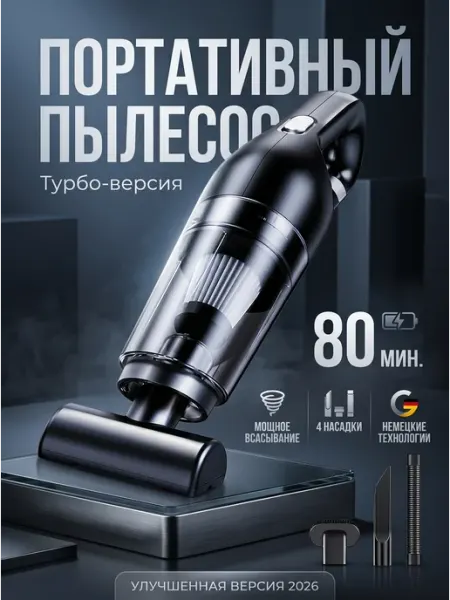 Пылесос для автомобиля беспроводной мощный ANVATA
