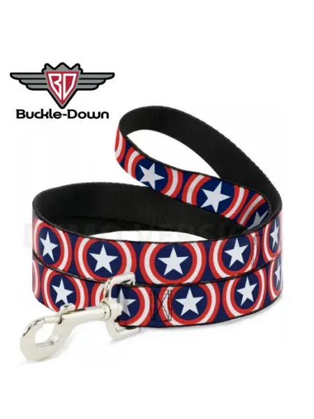 Поводок (Buckle-Down) Капитан Америка синий цвет 120 см Buckle-Down