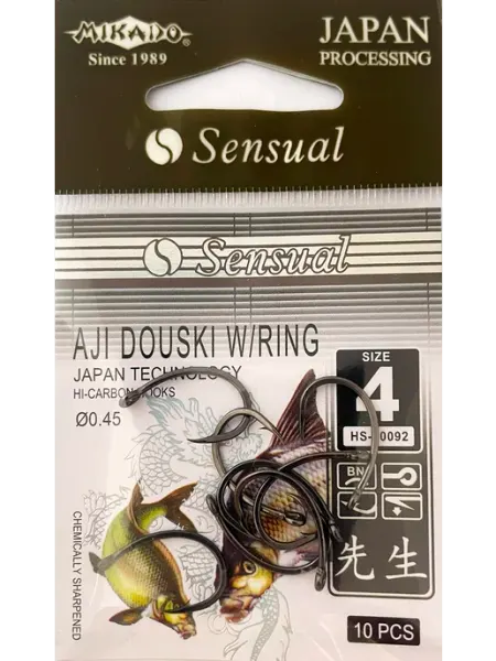 Карповые крючки для рыбалки MIKADO AJI DOUSKI № 4 КРЮЧОК рыболовный
