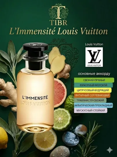 Духи Louis Vuitton L'Immensite для мужчин и женщин, унисекс, удобны для любого сезона