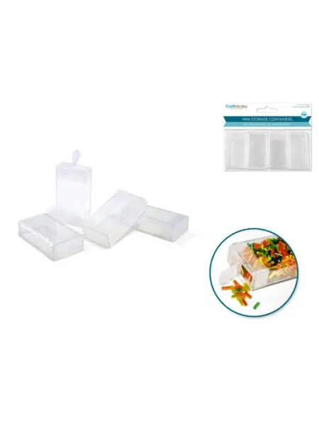 Multicraft Imports Баночки пластиковые с крышками (4 шт.)