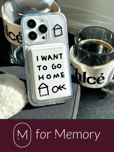 Картхолдер для iPhone MagSafe магнитный, с принтом "I want to go home" и "Coffee" - Мужские кошельки, ключницы и визитницы