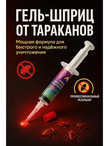 Гель шприц от тараканов и муравьев эффективный ГолдСтор
