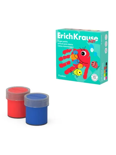 Гуашь для рисования 9 цветов ERICH KRAUSE
