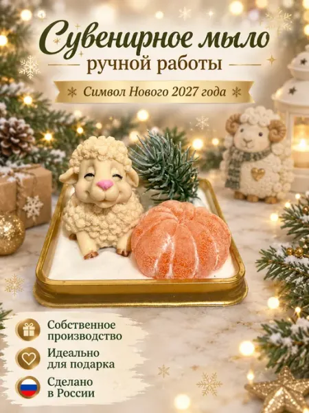 Мыло ручной работы новогодняя композиция символ 2027 года