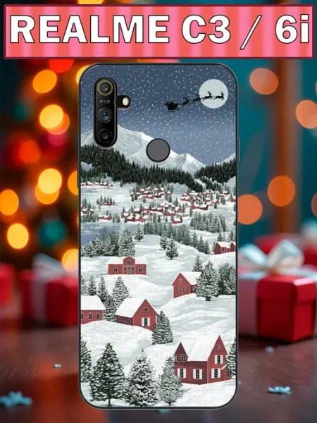 Чехол на Realme C3 зимний пейзаж iNCoverCase