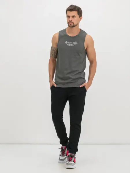 STREET INDUSTRIES Майка спортивная мужская хлопок свободная