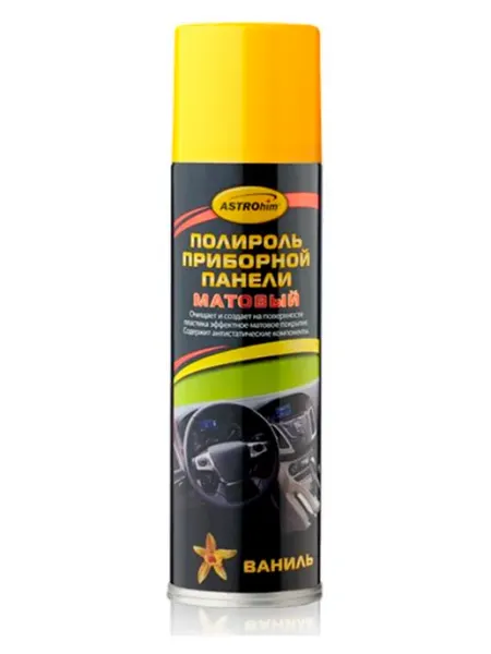 Полироль пластика Астрохим матовый ваниль аэрозоль 335 мл ASTROHIM