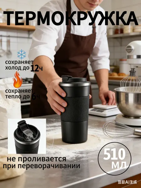 INNOVE Термокружка для кофе с крышкой автомобильная