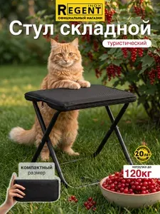 Стул складной туристический Regent Inox для рыбалки, кресло для рыбалки, туризма и отдыха