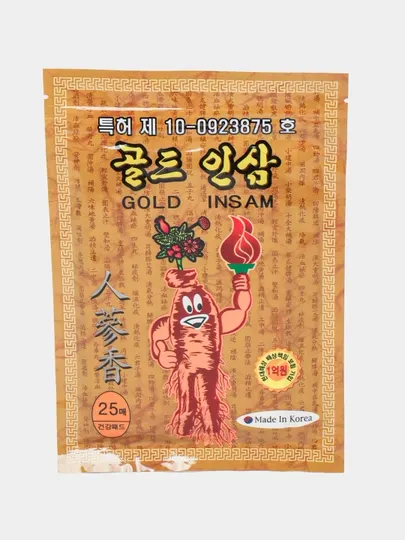 Gold Insam Пластырь с Женьшенем от Боли Gold Insam Обезболивающий Пластырь
