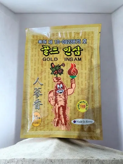 Пластырь Gold Insam с женьшенем, средство против мышечной боли и воспаления, 25 шт