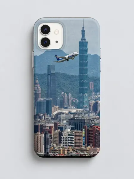 Чехол iPhone 11 Самолет над Y2K Indie Sleaze