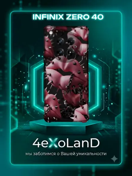 Чехол на Infinix Zero 40 с принтом Губы в шипах 4eXoLanD