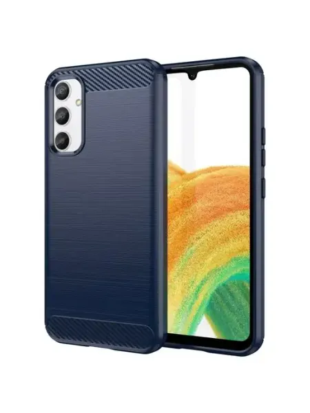 Мягкий чехол с дизайном под карбон для Samsung Galaxy A34 5G Caseport