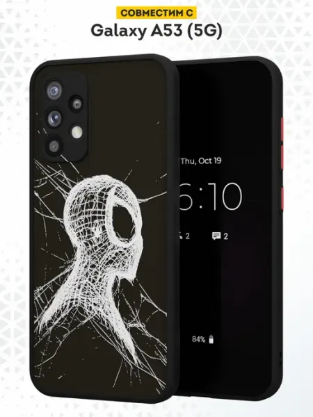 Чехол бампер на Samsung A53 с принтом Spider Man DesignOnCase