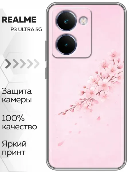 Чехол на Realme P3 Ultra женский сакура Marketclub