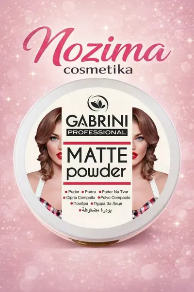 Пудра для лица Gabrini Matte Powder, матовая пудра, водостойкая, 24 часа, 12 г, тон 01 "Original"