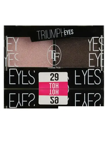 Тени для век двойные Eyes 29 пыльный розовый и шоколад