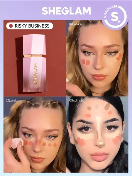 Румяна для щек жидкие SHEGLAM с матовым финишем, длительный эффект. Risky Business