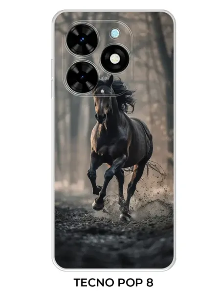 Чехол на Tecno pop 8 лошадью NOOTO