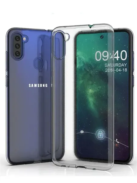Чехол на Samsung Galaxy A11 M11 прозрачный cиликоновый ПРО стор
