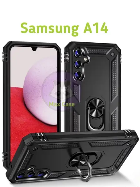 Противоударный чехол с кольцом на samsung a14 самсунг а14 Max Case