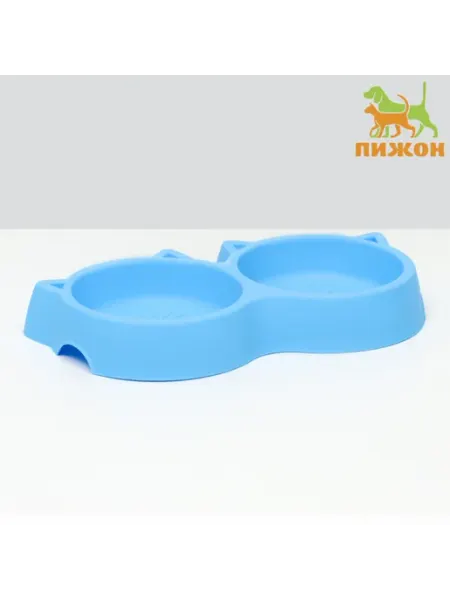 Двойная миска для животных с прорезиненными ножками 25 см frotorspla