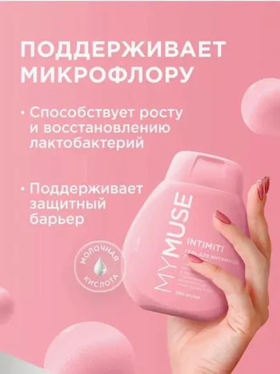 Гель для интимной гигиены Intimiti, с молочной кислотой и пантенолом, 250 мл