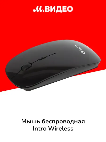 INTRO Мышь беспроводная Wireless Black (MW6500)