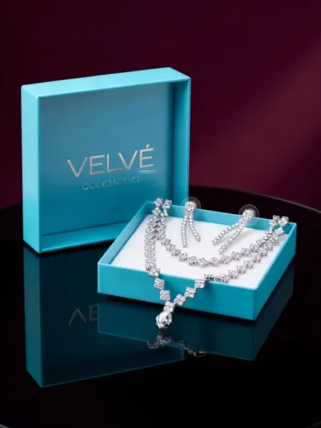 Комплект украшений вечерний колье и серьги VELVE