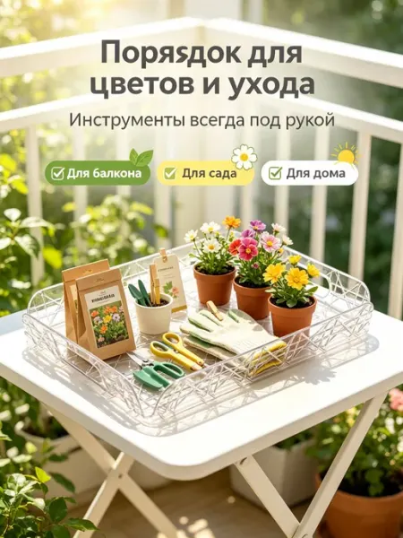 Прозрачный пластиковый декоративный поднос,39.5*27.3*5cm