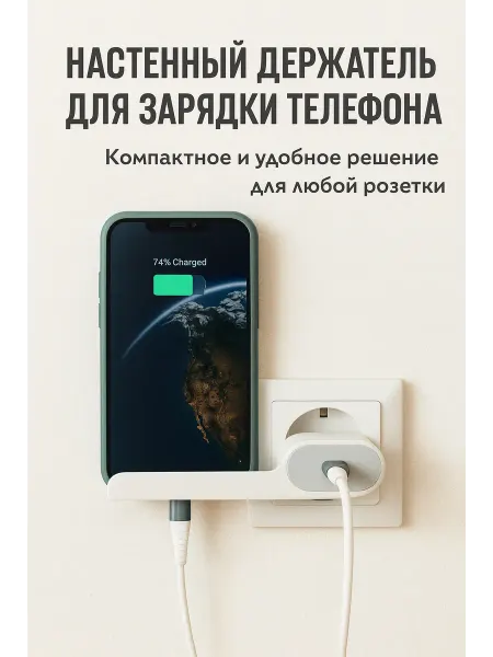 Настенный держатель зарядного устройства для iPhone
