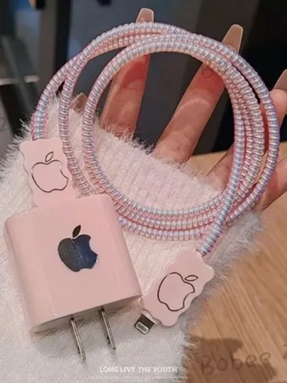 Защита чехол для зарядки iphone от перегиба, серый