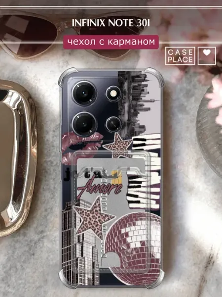 Чехол на Note 30i с картхолдером y2k Infinix