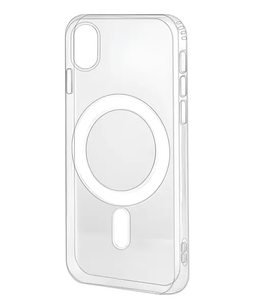 Чехол магнитный с функцией MagSafe для iPhone Х, XS прозрачный