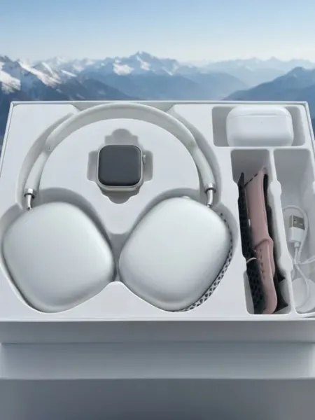 Набор умные часы, AirPods, большой наушник