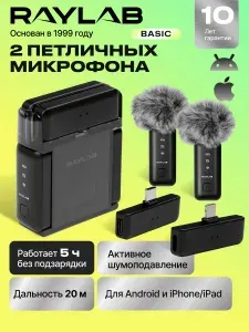 Петличный микрофон для iphone с шумоподавлением, портативный RL-WM51