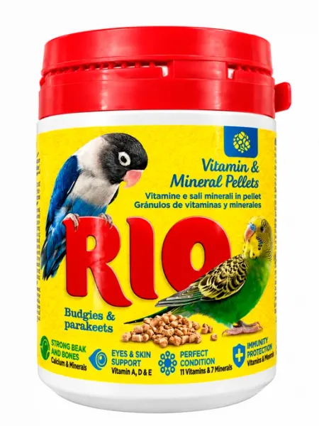 Витаминно-минеральные гранулы для волнистых попугаев 120 г RIO/Рио