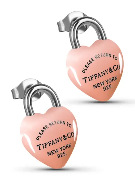 Серьги сердечки Тиффани Lemon Secret