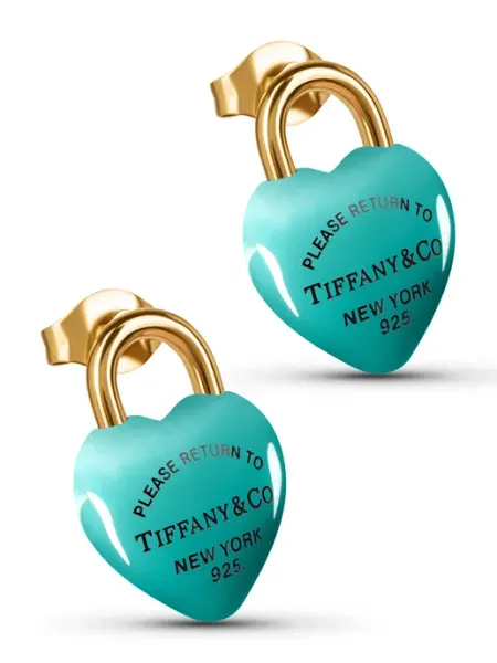 Серьги сердечки Тиффани Lemon Secret
