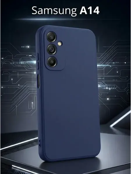 Силиконовый матовый чехол на Samsung Galaxy A14 ЧЕХОЛБЕРИ