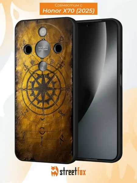 Чехол на Honor X70 2025 с принтом компас Street Fox