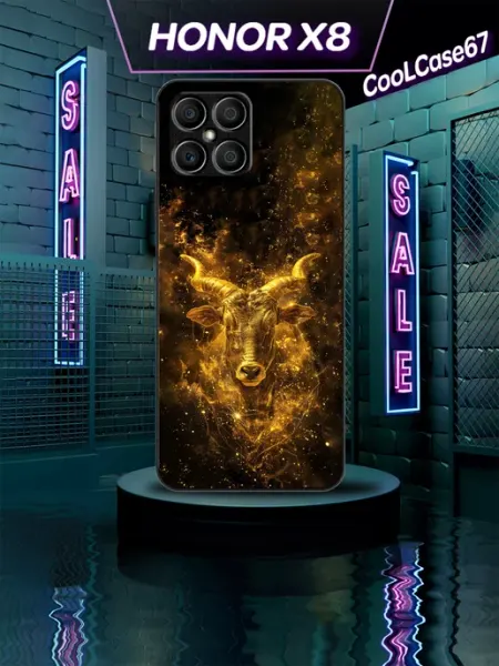 Чехол на Honor x8 телец CooLCase67