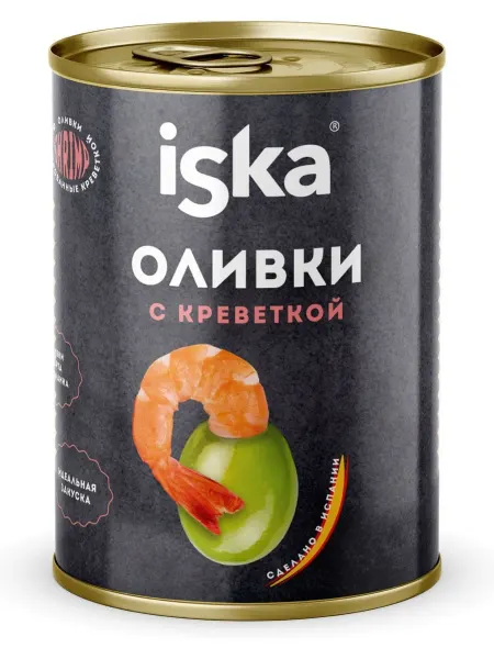 Iska Оливки с креветкой фаршированные 300мл (Испания)