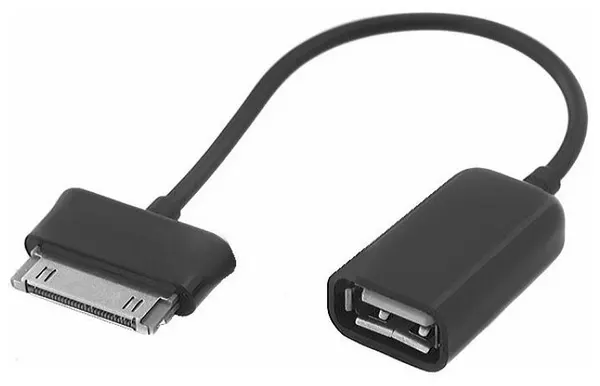 Адаптер USB-Af Samsung Galaxy Tab OTG Defender переходник гнездо-штекер кабель - 0.1м чёрный