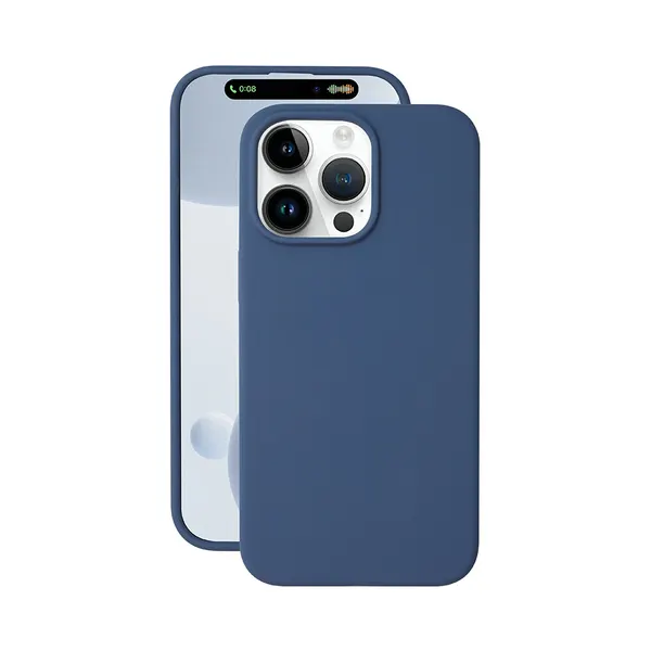 Чехол Liquid Silicone Case Pro для Apple iPhone 15 Pro, синий, Deppa, Deppa 88418