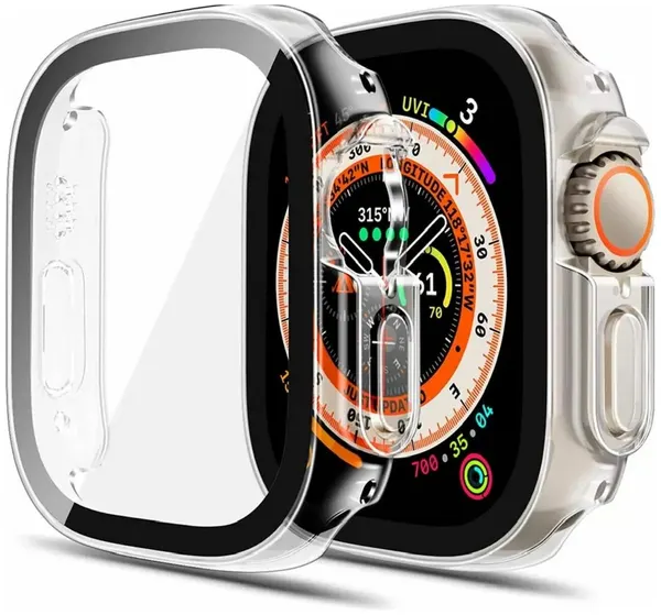 Противоударный чехол 360 для часов Apple Watch Ultra, Ultra 2, 49 мм полное покрытие с защитой экрана