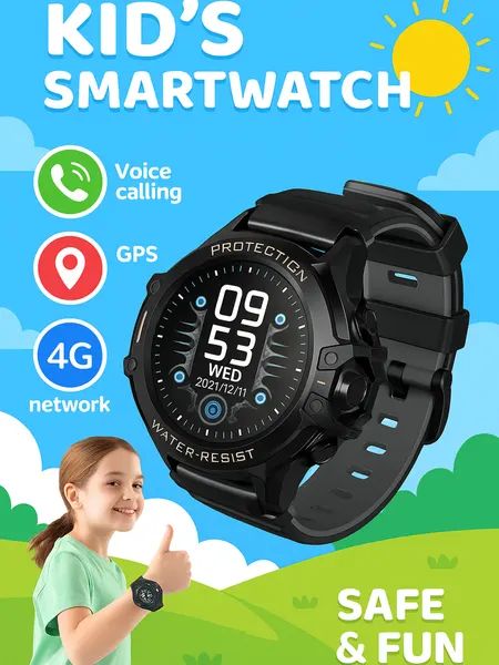 Детские умные часы HOCO Y107 4G, GPS, видеозвонок, SOS, SIM-карта